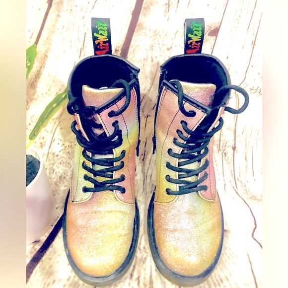 🎉HP🎉Dr. Martens🔥1460 Glitter Lace & Zipper Up Boots🔥 - Picture 3 of 16